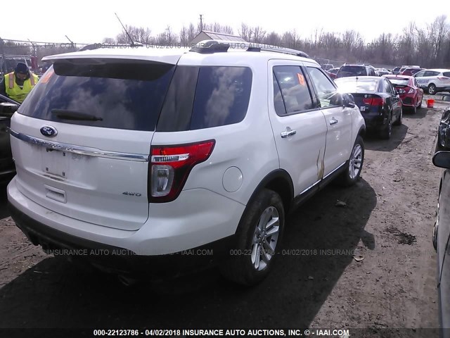 1FM5K8D84EGC54075 - 2014 FORD EXPLORER XLT WHITE photo 4