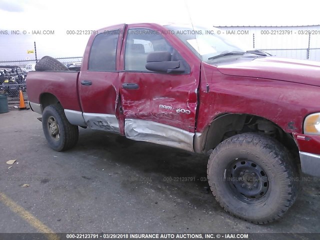 3D7KU28C54G193258 - 2004 DODGE RAM 2500 ST/SLT 红色 照片 6