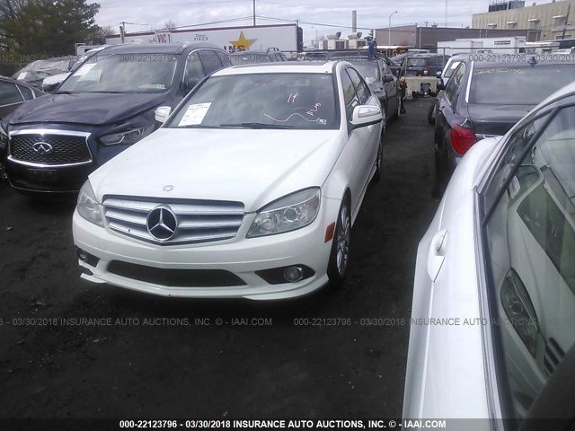 WDDGF81X39F252557 - 2009 MERCEDES-BENZ C 300 4MATIC WHITE photo 2