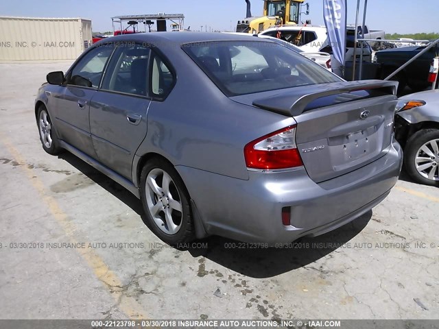 4S3BL626287213622 - 2008 SUBARU LEGACY 2.5I LIMITED GRAY photo 3