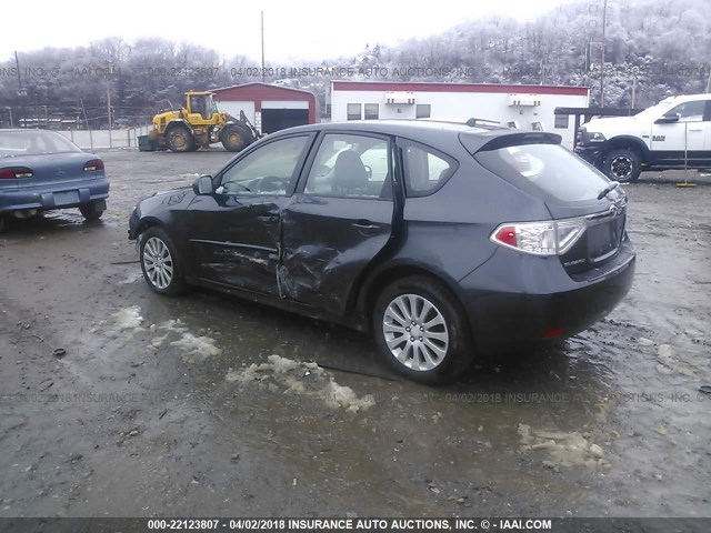 JF1GH61678H823153 - 2008 SUBARU IMPREZA 2.5I GRAY photo 3