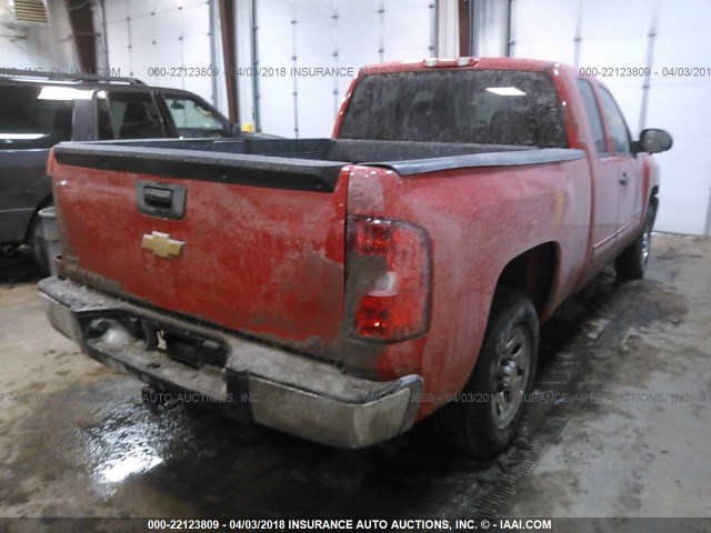 1GCRCSEA1CZ100572 - 2012 CHEVROLET SILVERADO C1500 LT RED photo 4