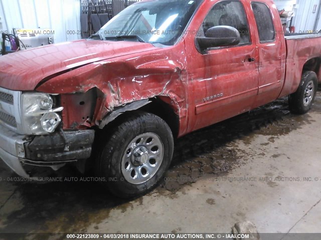 1GCRCSEA1CZ100572 - 2012 CHEVROLET SILVERADO C1500 LT RED photo 6