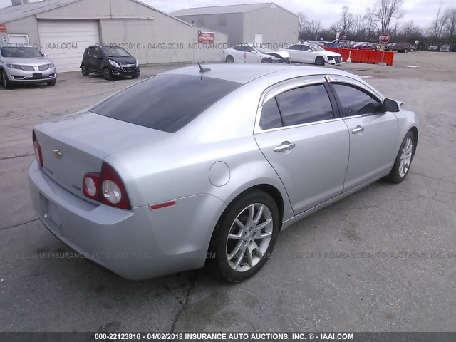 1G1ZE5EU8BF314442 - 2011 CHEVROLET MALIBU LTZ 银色 照片 4