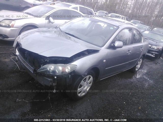 JM1BK12F761500234 - 2006 MAZDA 3 I GRAY photo 2