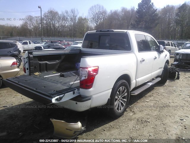 1N6AA1E69HN516132 - 2017 NISSAN TITAN SV/SL/PLATINUM RESERVE WHITE photo 4