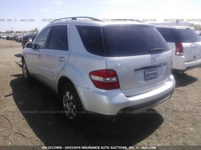 4JGBB86E67A151803 - 2007 MERCEDES-BENZ ML 350 SILVER photo 3