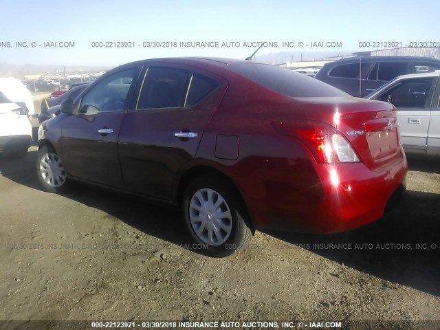 3N1CN7AP0CL815490 - 2012 NISSAN VERSA S/SV/SL RED photo 3