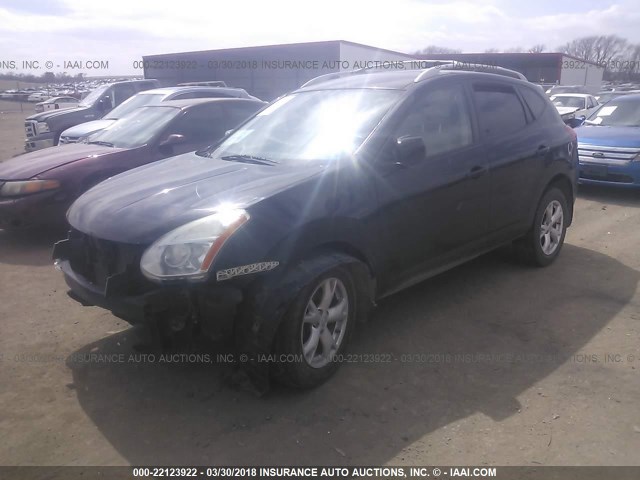 JN8AS58V88W126972 - 2008 NISSAN ROGUE S/SL BLACK photo 2