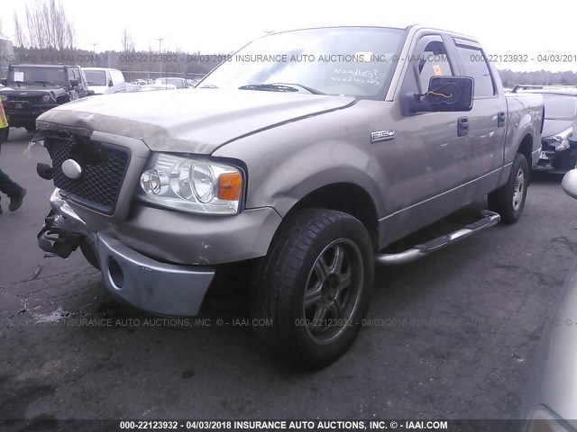 1FTPW14536FA24162 - 2006 FORD F150 SUPERCREW TAN photo 2