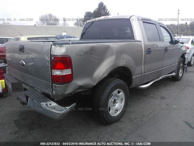 1FTPW14536FA24162 - 2006 FORD F150 SUPERCREW TAN photo 4