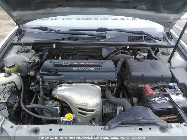 4T1BE32K42U566728 - 2002 TOYOTA CAMRY LE/XLE/SE 银色 照片 10