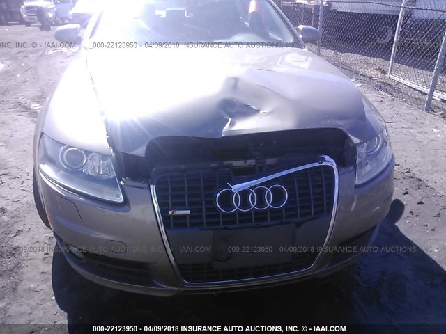 WAUDH74F98N172461 - 2008 AUDI A6 3.2 QUATTRO BROWN photo 6