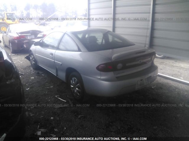 1G1JC12FX37387048 - 2003 CHEVROLET CAVALIER GRAY photo 3