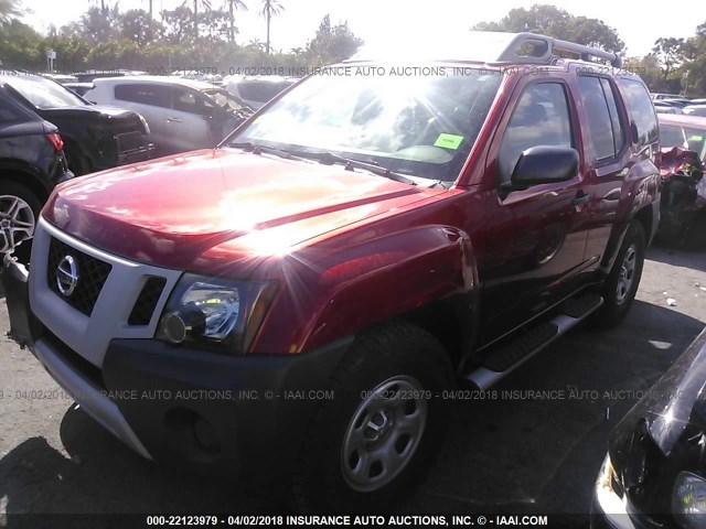 5N1AN0NU6CC517903 - 2012 NISSAN XTERRA OFF ROAD/S/SE RED photo 2