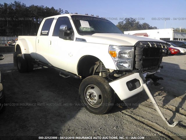 1FT8W3DT4DEB51231 - 2013 FORD F350 SUPER DUTY WHITE photo 1