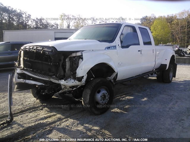 1FT8W3DT4DEB51231 - 2013 FORD F350 SUPER DUTY WHITE photo 2