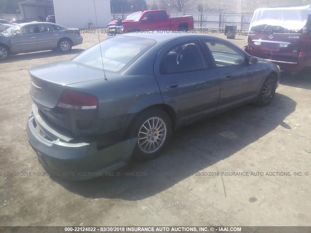 1C3EL46X06N226662 - 2006 CHRYSLER SEBRING TEAL photo 4