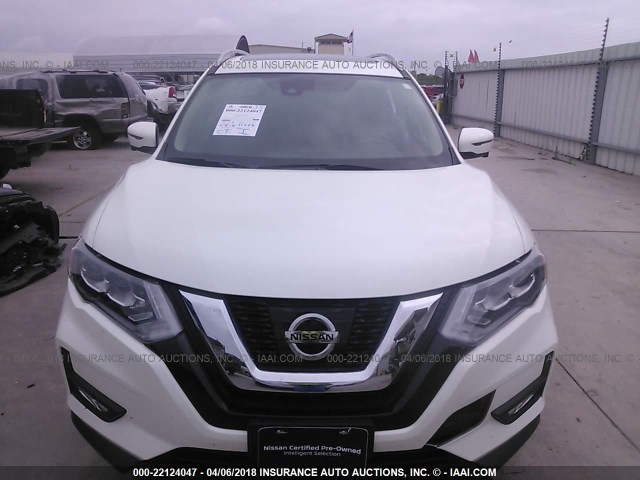 5N1AT2MT8HC881189 - 2017 NISSAN ROGUE S/SL WHITE photo 6