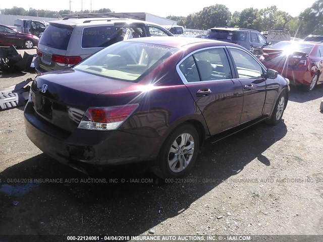 JHMCP26458C019036 - 2008 HONDA ACCORD LXP PURPLE photo 4