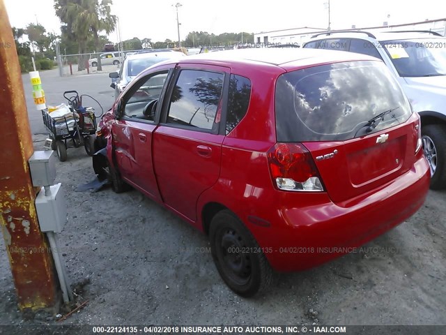 KL1TD666X8B190994 - 2008 CHEVROLET AVEO LS RED photo 3