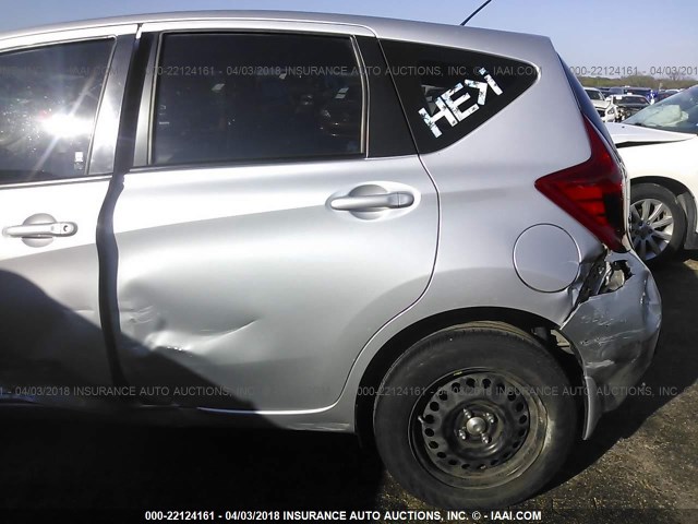 3N1CE2CP2FL376507 - 2015 NISSAN VERSA NOTE S/S PLUS/SV/SL/SR SILVER photo 6