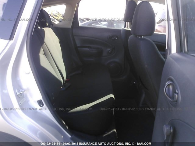 3N1CE2CP2FL376507 - 2015 NISSAN VERSA NOTE S/S PLUS/SV/SL/SR SILVER photo 8