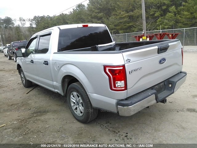1FTEW1CP6FFA66884 - 2015 FORD F150 SUPERCREW SILVER photo 3