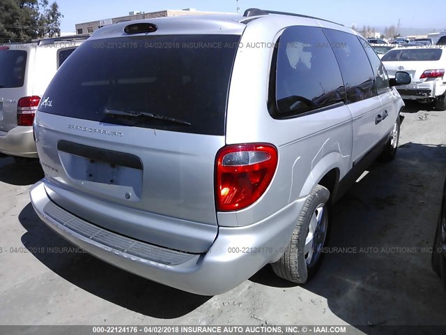 1D4GP24R75B272607 - 2005 DODGE GRAND CARAVAN SE GRAY photo 4