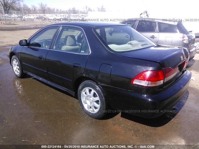 JHMCG668X2C007904 - 2002 HONDA ACCORD EX/SE BLACK photo 3