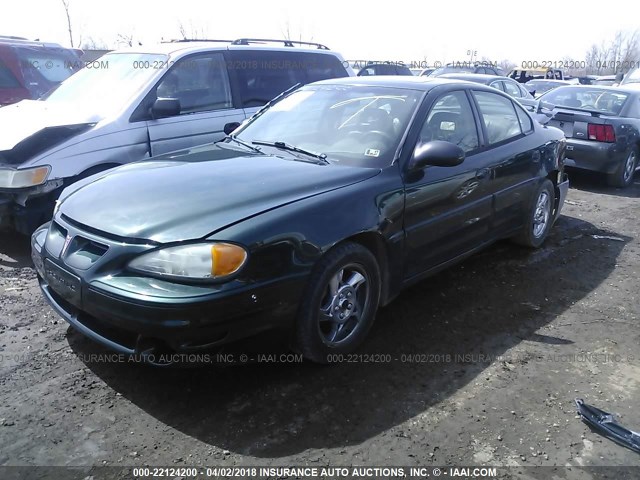 1G2NV52E22M724074 - 2002 PONTIAC GRAND AM GT1 GREEN photo 2