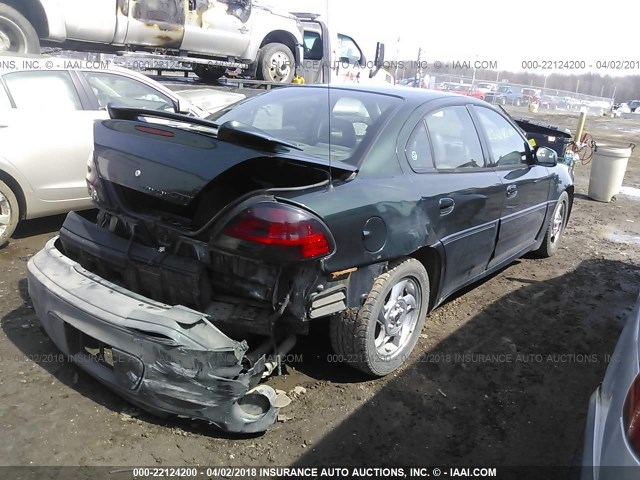 1G2NV52E22M724074 - 2002 PONTIAC GRAND AM GT1 GREEN photo 4