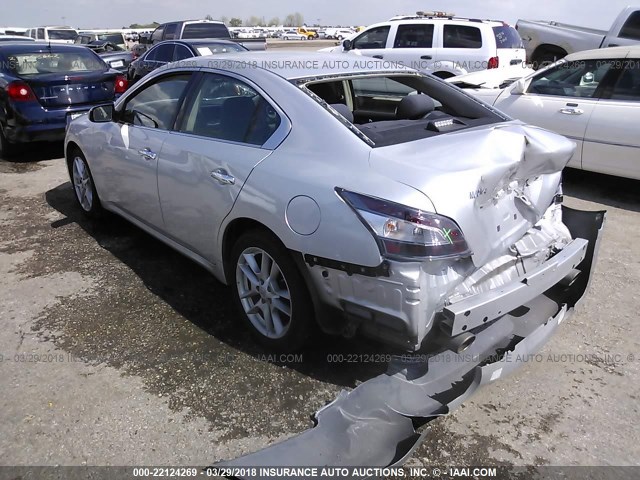 1N4AA5APXEC470574 - 2014 NISSAN MAXIMA S/SV SILVER photo 3