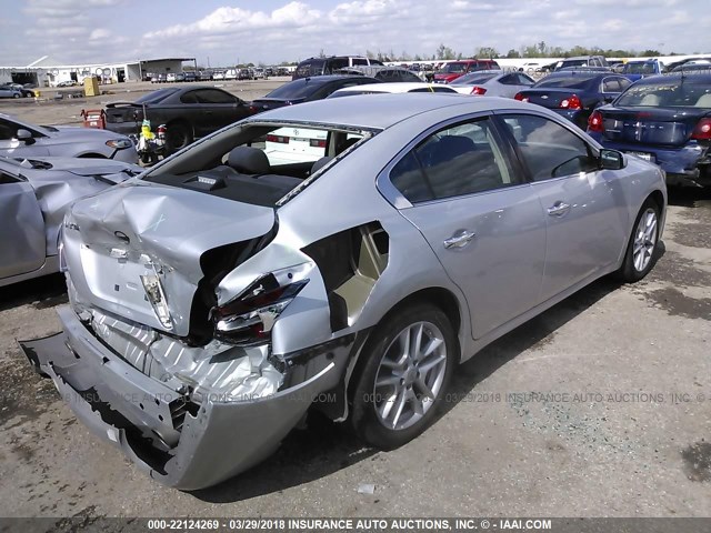 1N4AA5APXEC470574 - 2014 NISSAN MAXIMA S/SV SILVER photo 4