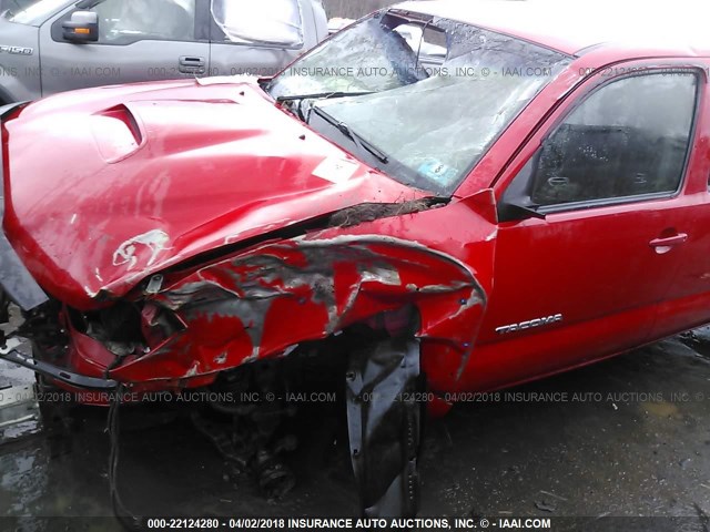 5TELU42N17Z458013 - 2007 TOYOTA TACOMA DOUBLE CAB წითელი ფოტო 6