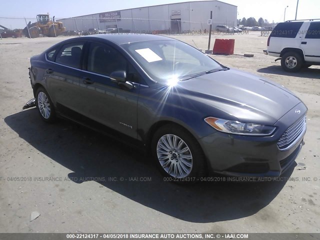 3FA6P0LU0GR292429 - 2016 FORD FUSION SE HYBRID GRAY photo 1