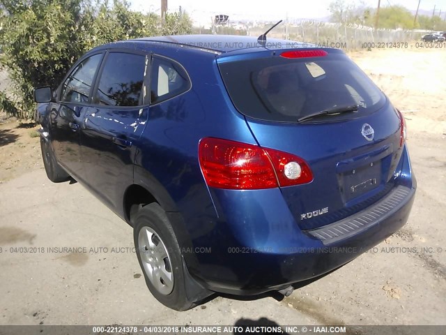 JN8AS58V68W118725 - 2008 NISSAN ROGUE S/SL BLUE photo 3