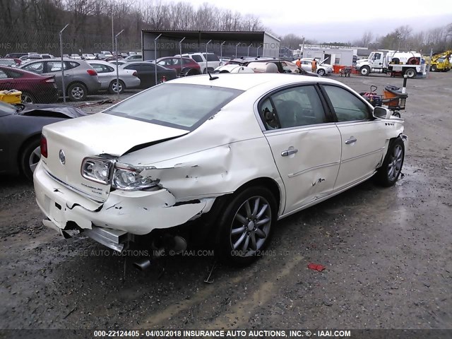 1G4HE57Y68U104974 - 2008 BUICK LUCERNE CXS WHITE photo 4