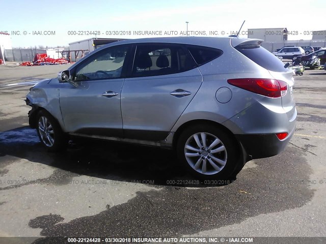 KM8JUCACXBU206291 - 2011 HYUNDAI TUCSON GLS/LIMITED GRAY photo 3