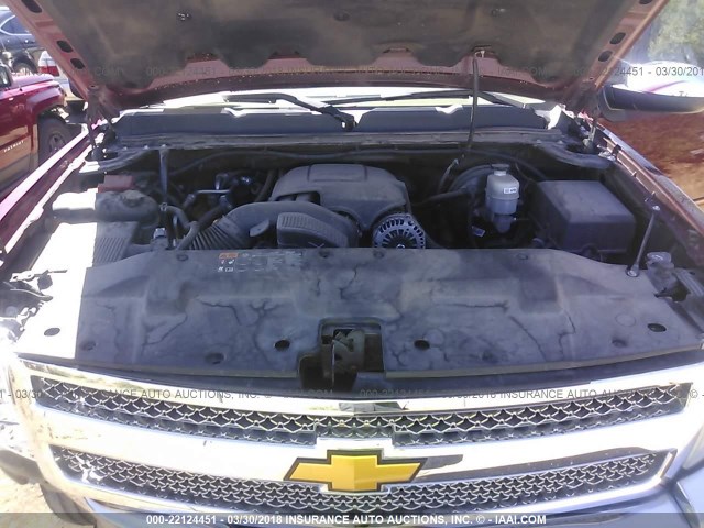 3GCPCSE06DG248491 - 2013 CHEVROLET SILVERADO C1500 LT BURGUNDY photo 10