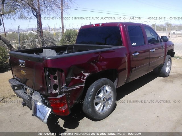 3GCPCSE06DG248491 - 2013 CHEVROLET SILVERADO C1500 LT BURGUNDY photo 4