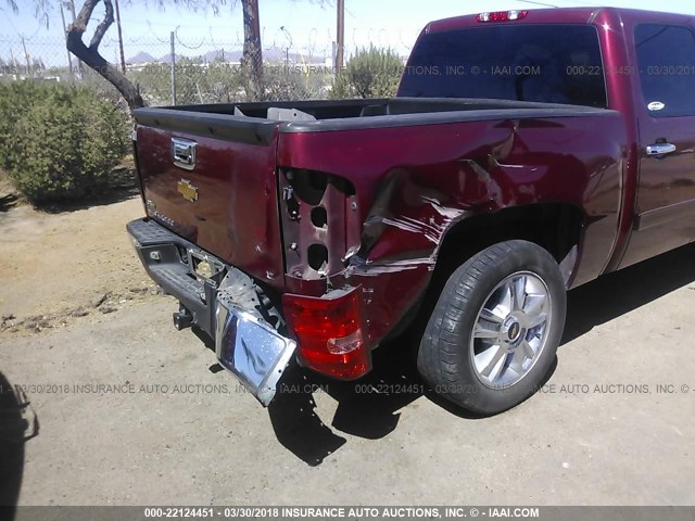 3GCPCSE06DG248491 - 2013 CHEVROLET SILVERADO C1500 LT BURGUNDY photo 6