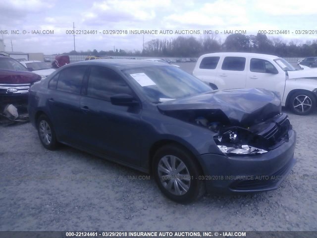 3VW2K7AJ4EM248093 - 2014 VOLKSWAGEN JETTA S GRAY photo 1