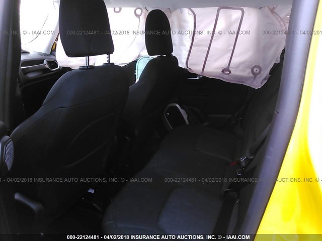 ZACCJBBT6GPC54796 - 2016 JEEP RENEGADE LATITUDE YELLOW photo 8