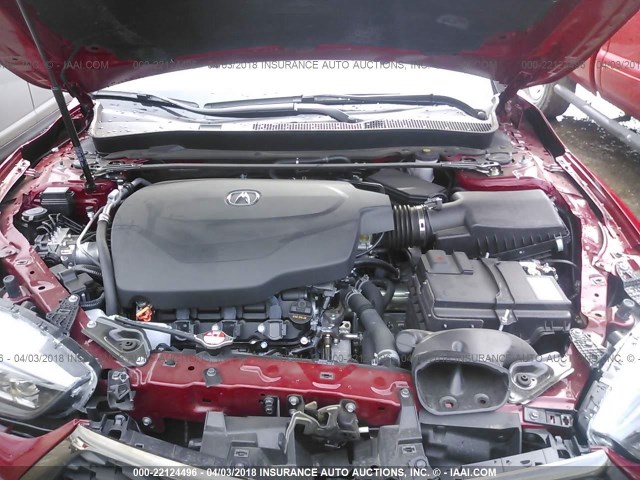 19UUB2F60JA005120 - 2018 ACURA TLX TECH+A/TCH+AR RED photo 10