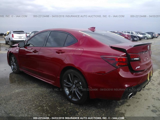 19UUB2F60JA005120 - 2018 ACURA TLX TECH+A/TCH+AR RED photo 3
