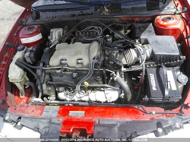 1G3NF12E24C100558 - 2004 OLDSMOBILE ALERO GLS 红色 照片 10