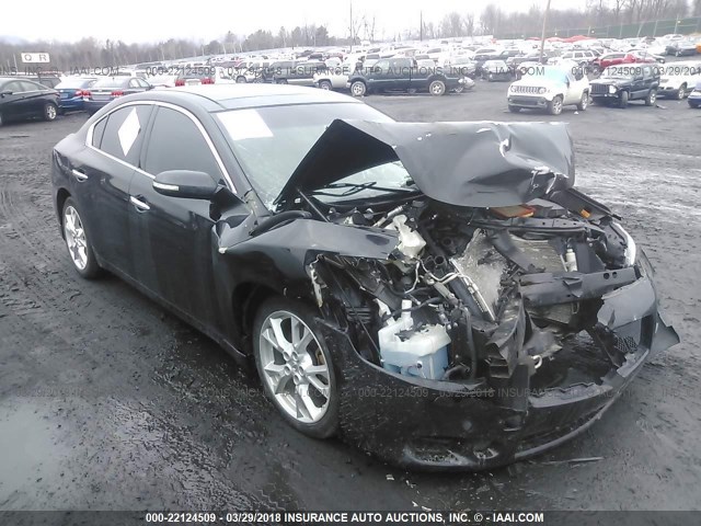 1N4AA5APXEC480120 - 2014 NISSAN MAXIMA S/SV BLACK photo 1