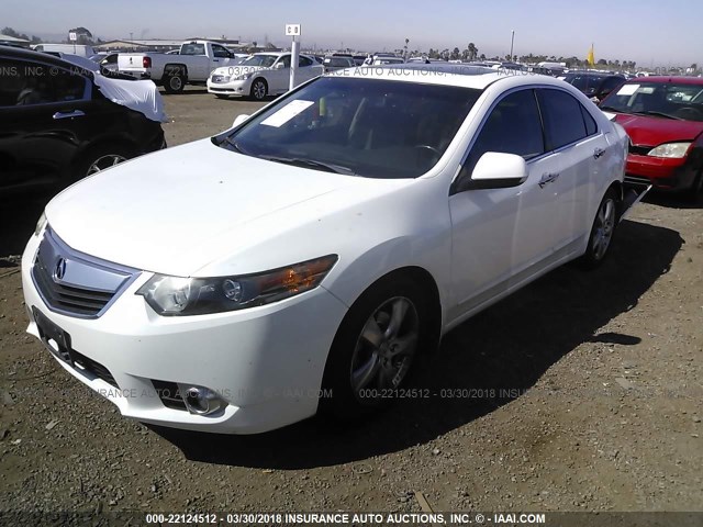 JH4CU2F6XDC006352 - 2013 ACURA TSX TECH WHITE photo 2