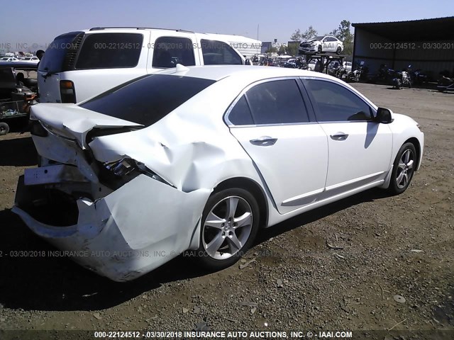 JH4CU2F6XDC006352 - 2013 ACURA TSX TECH WHITE photo 4